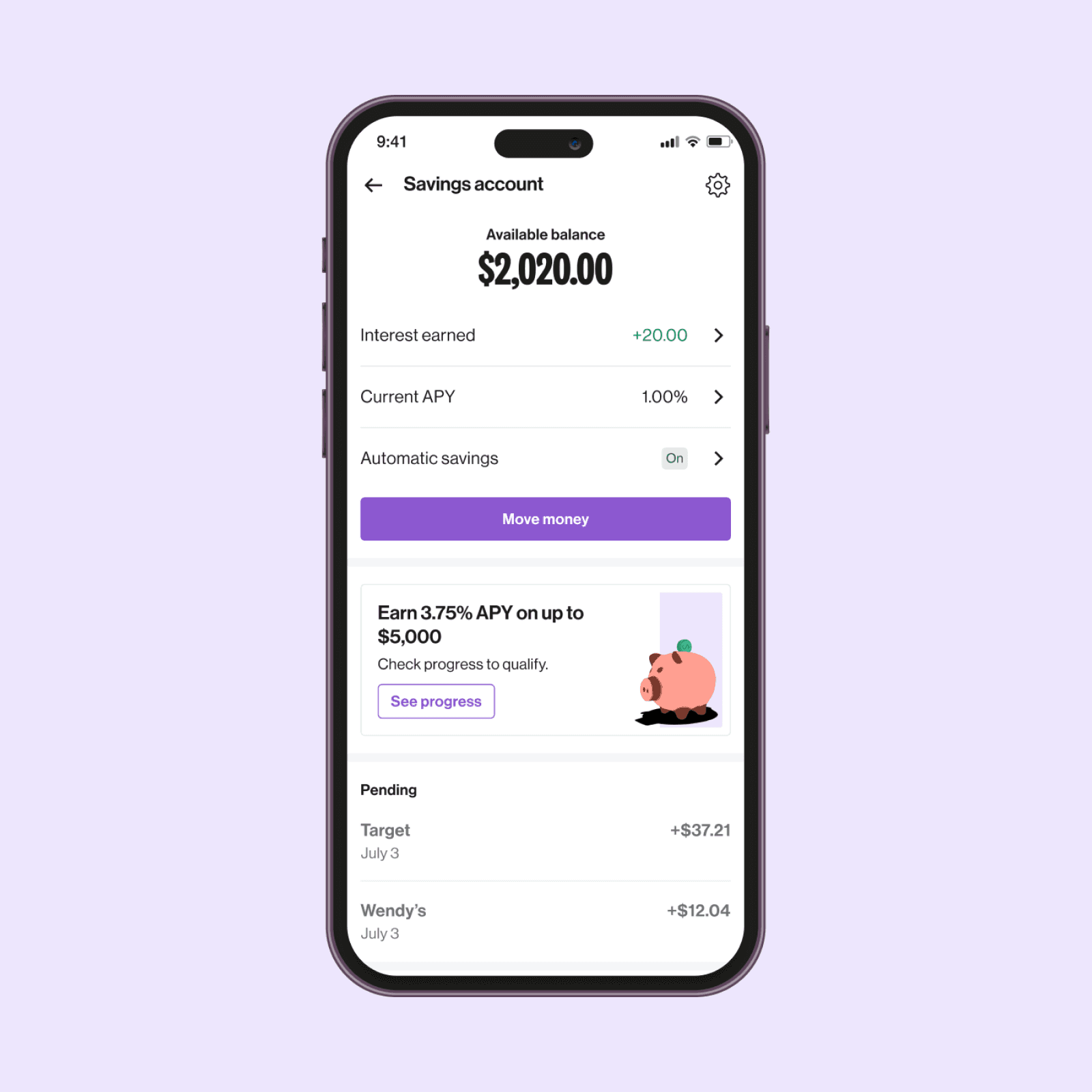 Savings - 1%, 3.75%