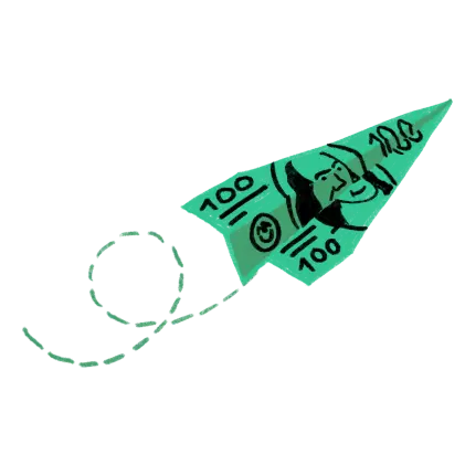 $100 bill paper airplane