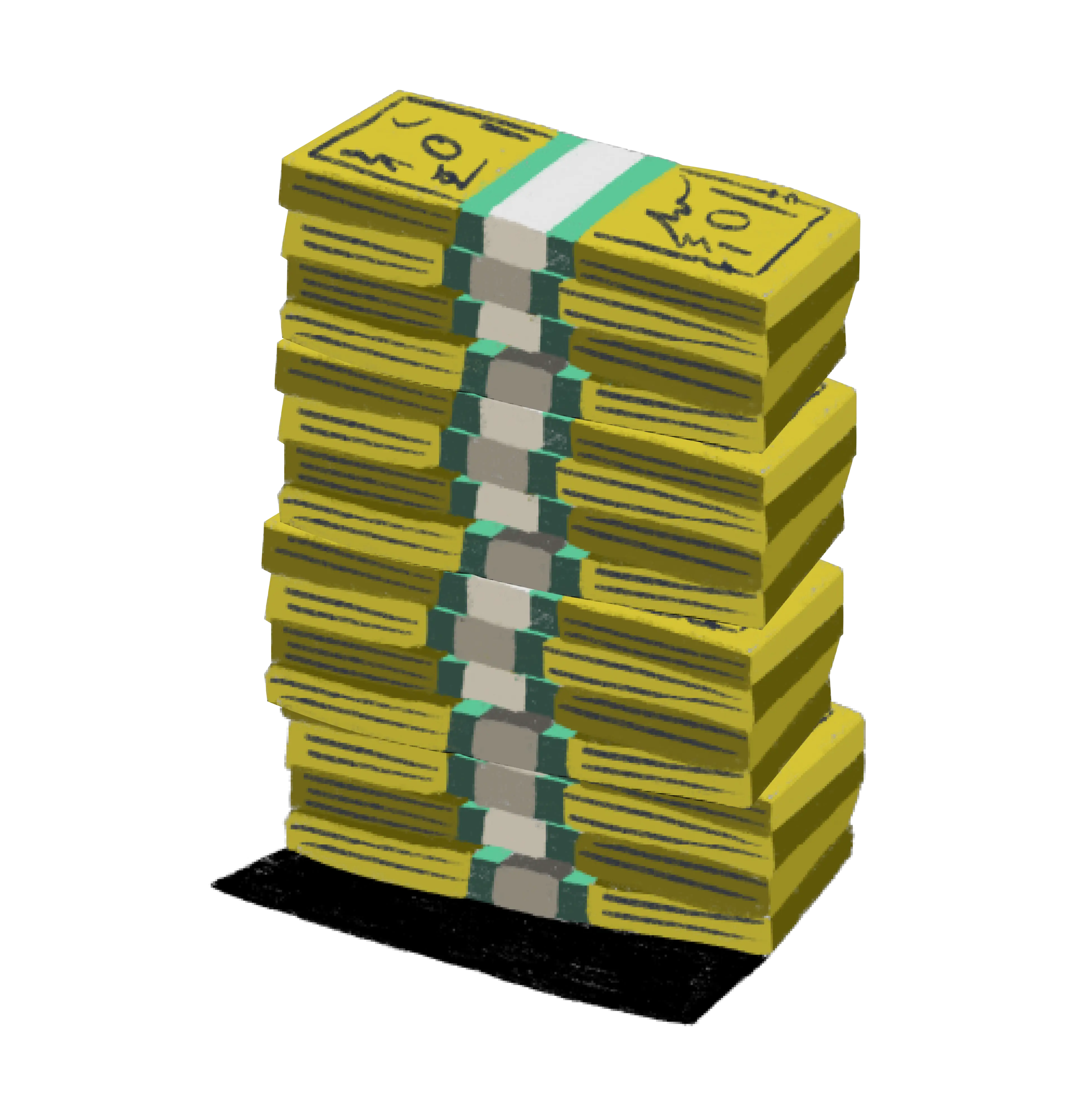tall stack of cash/money icon